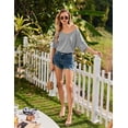 thumbnail image 5 of Ekouaer Nightgown for Women Bamboo Viscose Sleepshirt short sleeve Nightshirt V Neck T shirt Night gown Boyfriend Sleepwear, 5 of 6
