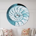 thumbnail image 2 of Designart 'Chambered Nautilus Shell ' Modern wall clock, 2 of 6