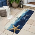 thumbnail image 6 of Runner Rug 2.62'x5.25', Coastal Starfish Non Slip Backing Floor Mats Soft Area Rugs, Absorbent Muddy Dirt Trapping Carpet for Entryway Hallway Kitchen Bedroom Nautical Beach Ocean Creature Wood Plank, 6 of 9