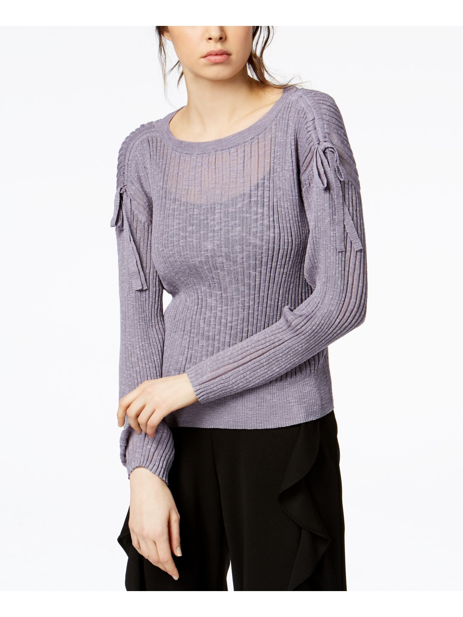 silver knit sweater