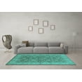 thumbnail image 3 of Ahgly Company Indoor Rectangle Oriental Turquoise Blue Traditional Area Rugs, 2' x 3', 3 of 4