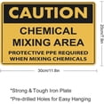 thumbnail image 2 of Caution Chemical Mixing Area Sign 12 X 8 Inches Reflective Aluminum Metal Warning Signage With Symbol For Indoor Outdoor Use, 2 of 6