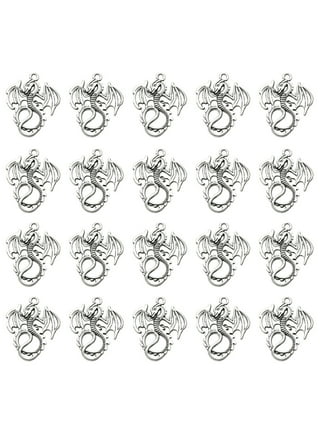12pcs/bag 27x11mm Flying Dragon Charms For Jewelry Making Handmade
