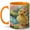 Orange, variant on Cute Duckling Coffee Mug, Spring Garden Pond Duck Lover Design, 11 oz Ceramic Cup