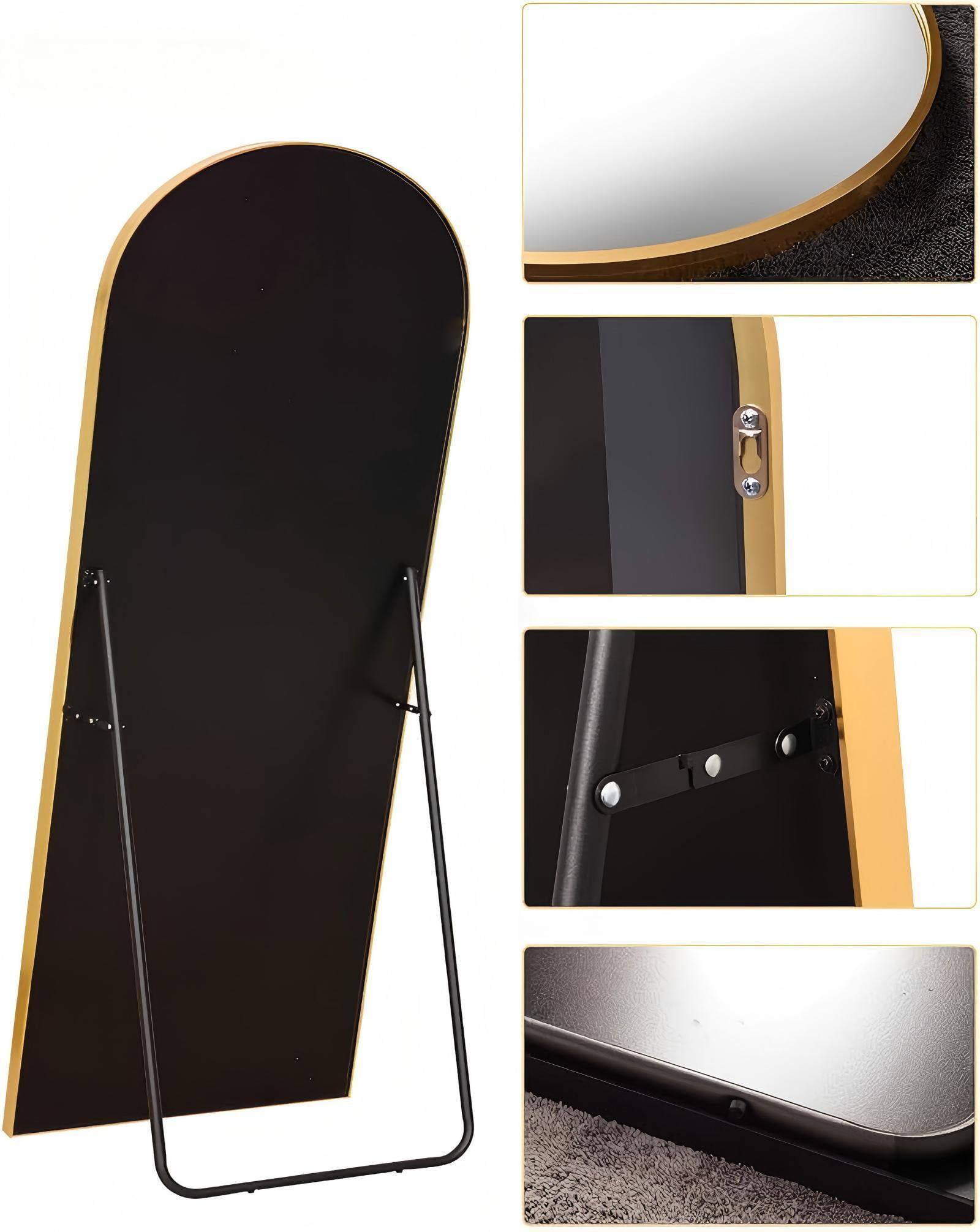 BEAUTYPEAK 59"x 16" Full Length Mirror Arched Standing Floor Mirror Full Body Mirror,Gold  (图3) BEAUTYPEAK 59"x 16" Full Length Mirror Arched Standing Floor Mirror Full Body Mirror,Gold  (图3)
