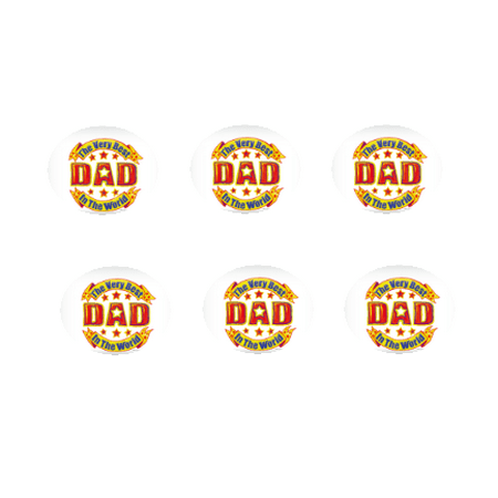 The Very Best Dad In The World 12 - 2 inch Cupcake Edible Frosting
