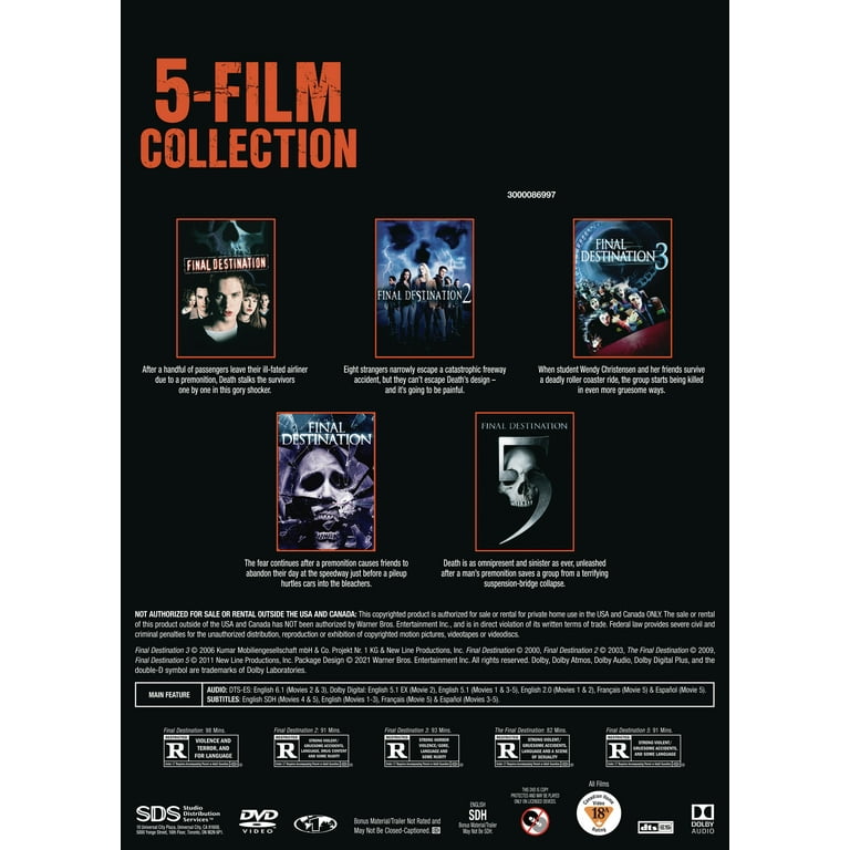 Final Destination: 5 Film Collection (DVD) - Walmart.com