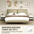 thumbnail image 4 of HOMCOM Nightstand Set of 2, Bedside Table with Rounded Corners, White, 4 of 10
