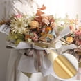 thumbnail image 4 of 20 Sheets Double Sided Golden Flower Wrapping Paper Waterproof Gift Packaging Florist Bouquet Wraps, 58X58cm, 4 of 5