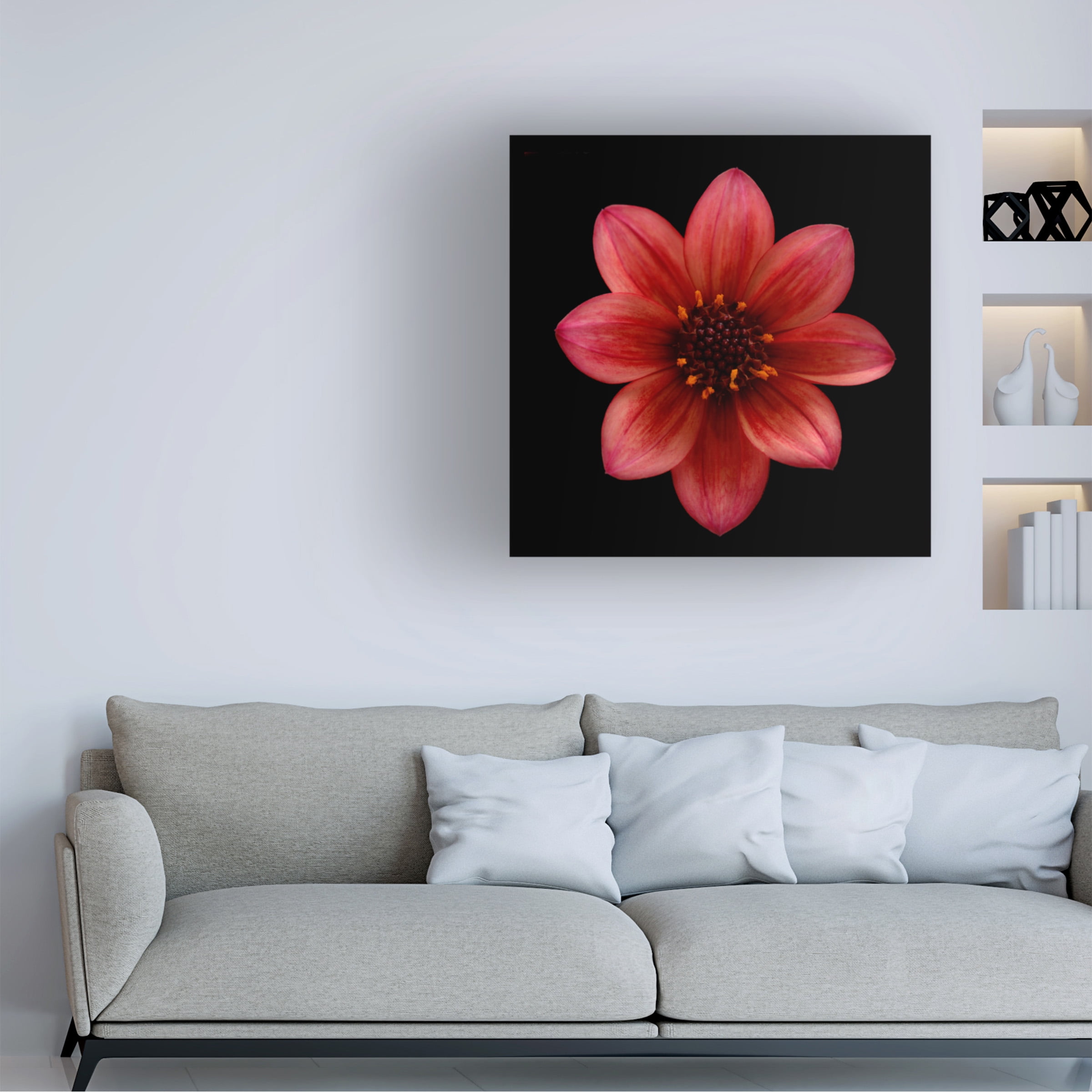 Lotte Gronkjaer 'Red Dahlia' Canvas Art