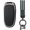 A Black, variant on Key Fob Cover Compatible with Tesla Model X 2021-2025 Leather/Metal 4 Button Keychain Case Holder Protector,B Black