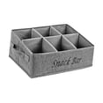 thumbnail image 4 of Organizador de refrigerios, cesta de tela para exhibir alimentos, contenedor de almacenamiento de 6 compartimentos, estación de refrigerio, decoración gris, 4 of 8