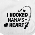 thumbnail image 4 of Inktastic I Hooked Nana's Heart with Fishing Rod Boys or Girls Baby Bib, 4 of 4