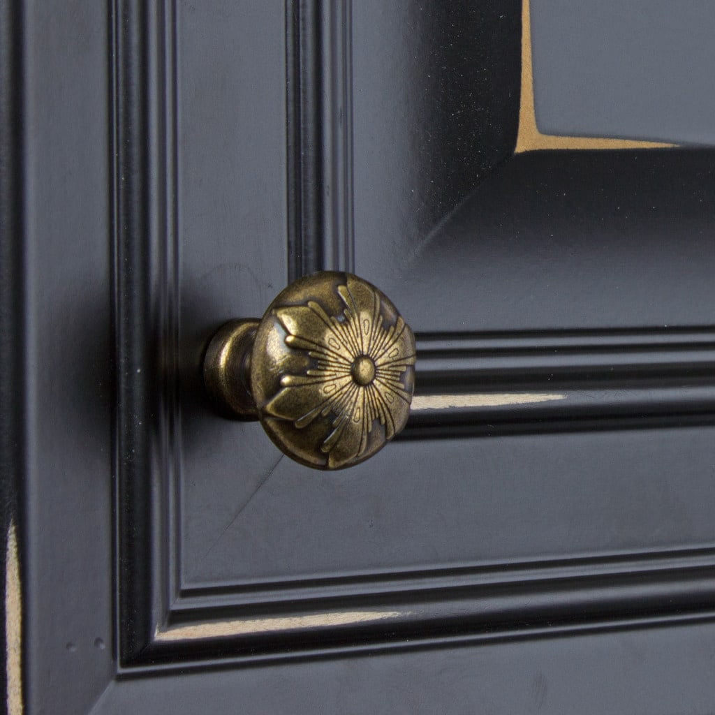 GlideRite 1-1/8 in. Round Snowflake Cabinet Knob, Antique Brass, Pack of 10