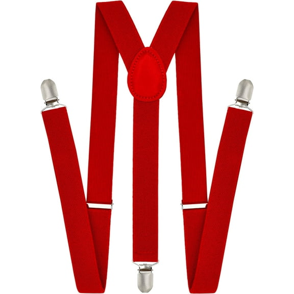 Suspenders for Men - Adjustable Mens Womens Wedding Costume Tuxedo Suit Jeans Suspenders with Strong Clips