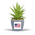 thumbnail image 1 of Flag Country Letter USA Art Deco  Fashion Fake Pineapple Flower Pot Vase Mini Decor, 1 of 3