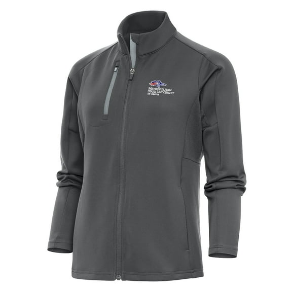 Women's Antigua Pewter MSU Denver Roadrunners Generation Full-Zip Jacket