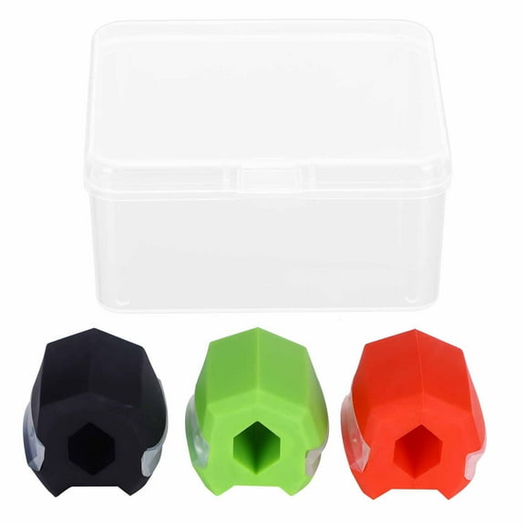 3pcs Silicone Jawline Shaping Exercise Ball Portable Fitness Face Masseter Trainer Set(Black Red Green )