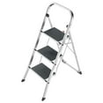 thumbnail image 1 of Open Box Hailo Folding Step Stool, 3 Step Ladder for Home & Kitchen, K70, Silver, 1 of 11