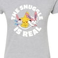 thumbnail image 3 of Pokémon - The Snuggle Is Real Pikachu And Sylveon - Juniors Fitted Graphic T-Shirt, 3 of 5