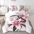 thumbnail image 1 of YST Ensemble de Literie Serpent 7 Pcs, Animal Reptiles, Format Simple, Rose Pastel, Floral, Ensemble de Couette, 1 of 4