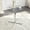 Silver,Transparent, variant on CQSXDA 36 Inch Round Glass Bar Table with Tempered Top and Sturdy Gold Chrome Plated Support for Small Spaces