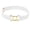 White, variant on Hold’em Brass Twisted Toddler Stretch Elastic Buckle Belt for Male Kids - Striped Royal and White