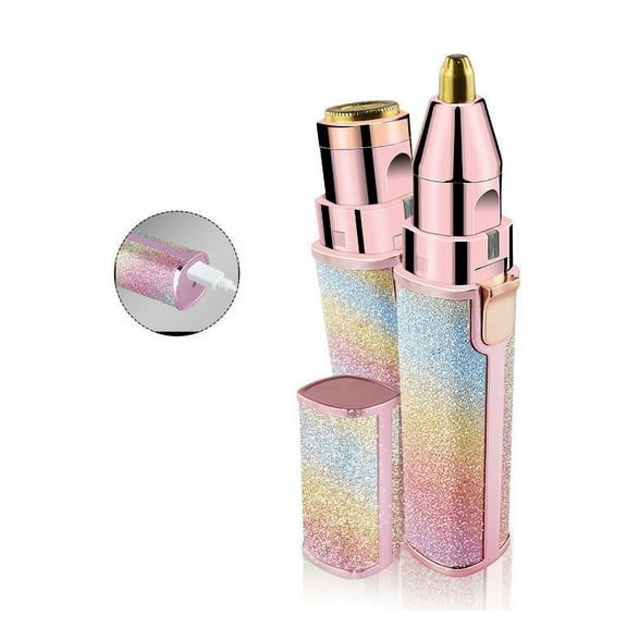 Topboutique Eyebrow Trimmer & Facial Hair Remover for Women, 2 in 1 Rechargeable Eyebrow Razor Remover & Facial Hair Razor Epilator Face Hair Removal with Built-in LED Light for Lips Nose Body