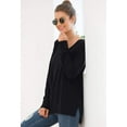 thumbnail image 5 of PPYOUNG Women's Casual Lightweight V Neck Knit Top Loose Pullover Sweater, 5 of 6