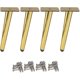 thumbnail image 1 of Patas de mesa oblicuas de 4 piezas Patas de gabinete de metal Patas de muebles cónicas Doradas Altura de 20 cm Base silenciosa antideslizante para sofás Mesas y otros muebles, 1 of 5