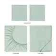 thumbnail image 6 of Mainstays Washed Ultra Soft Microfiber Bed Sheet Set, Queen, Soft Sea, 4 Piece, 6 of 15