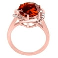 thumbnail image 2 of Mauli Jewels Women's 4.53 Carat Garnet and Diamond Flower Ring in 10K Rose Gold, 2 of 6