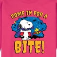 thumbnail image 2 of Peanuts - Snoopy Come In For A Bite - Men's Crew Neck Fleece Pullover, 2 of 5
