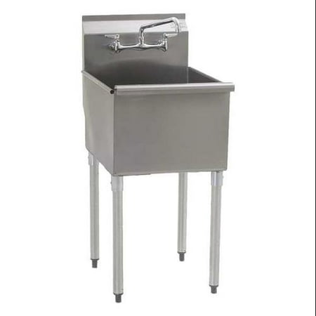 EAGLE GROUP 1818-1-16/4-IF Utility Sink,430 Stainles Steel,22 In