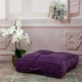 thumbnail image 2 of Parkland Collection Alena 24x24" Solid Cotton Floor Pillow in Purple, 2 of 6