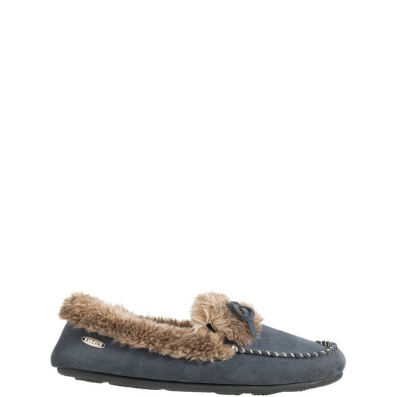 ACORN Women's Cozy Faux Fur Moc Slippers