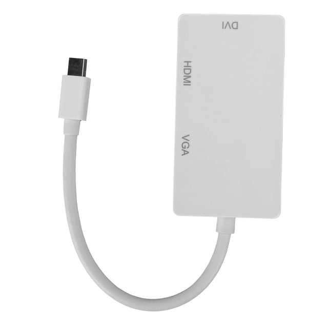 Adaptador 3 en 1 Mini DP a HDMI VGA DVI Display Port Cable convertidor No se necesita fuente de alimentación externa