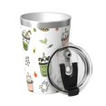 thumbnail image 2 of PAYOHTO Cute Bubble Tea Animals Cups Insulated Stainless Steel Tumbler 12 oz Thermos Come with Straw Kids Leak-Proof Travel Mug Cup, 2 of 7