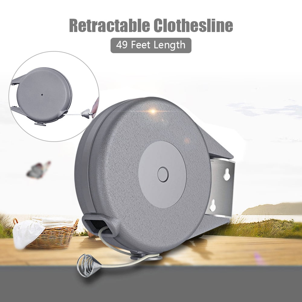 Retractable clothesline portable heavy duty indoor and outdoor single clothes drying rack sale