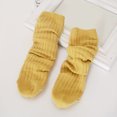 thumbnail image 2 of Dmsael Socks Boys Crew Socks for Toddler Kids Boys Girls, Athletic Half Cushion Socks Set Light Yellow,0-18 Years, 2 of 2
