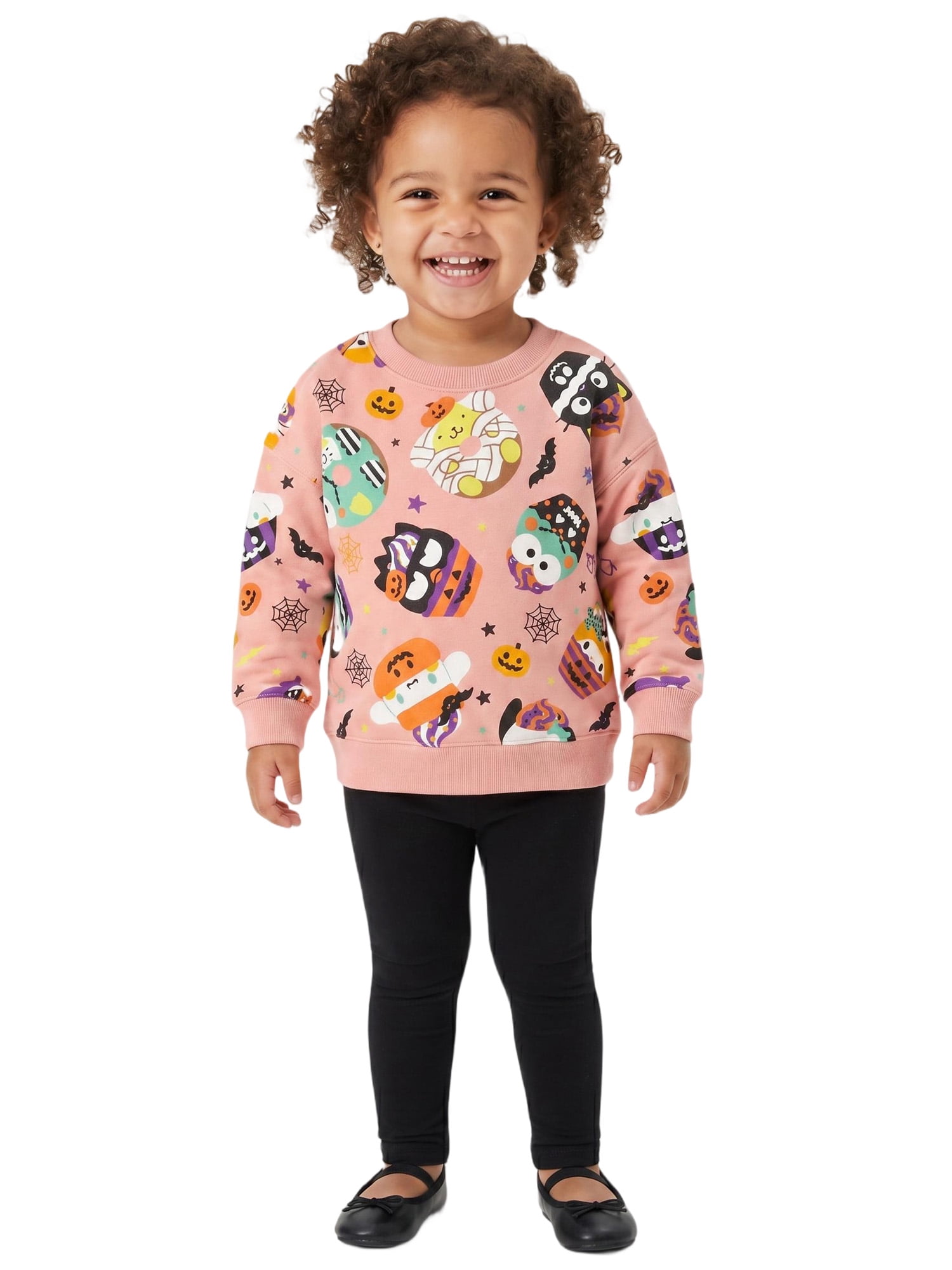 Hello Kitty Toddler Girl Long Sleeve Halloween Sweatshirt, Sizes 12M-5T