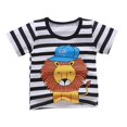 thumbnail image 5 of MHZLDYZ Toddler Boy Outfit Toddler Child Baby Boys Girls Short Sleeve Cartoon Tops Shirt+Pants Outfits Set 3T Shirts Boys 2 Year Old Boy Clothes(Dark Blue,80), 5 of 5