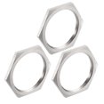 thumbnail image 1 of 3Pcs Cast Pipe Fitting Hex Locknut, 304 Stainless Steel Hex Lock Nut NTP2" Female Thread for Plumbing Fixed, 1 of 5