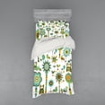 thumbnail image 1 of Ambesonne Cartoon Bedding Set 3 Pcs, Birds Flowers Trees, Twin XL, Multicolor, 1 of 3