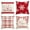 Red, variant on Sm:)e Hello Winter Merry Christmas Pillow Covers 18 x 18 Set of 4 Square Xmas Decorative Farmhouse Outdoor Pillow Case