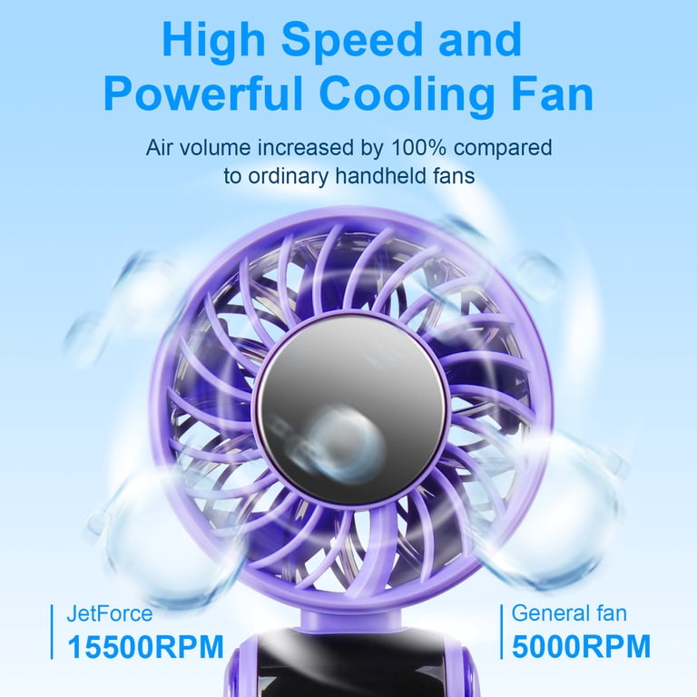 Portable Handheld Fan,5 Gear Wind,Mini Foldable Fan USB