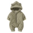 thumbnail image 1 of Ropa de una pieza de otoño e invierno para bebés; ropa de gateo para niños y niñas (verde claro), 1 of 6