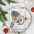 thumbnail image 5 of Hello Winter Bike Sleigh Kitchen Dish Towels Set of 2, Get Cozy Bicycle Christmas Tree Berry Hand Towels Drying Baking Cooking Cloth, Plaid Bow Holiday Farmhouse Home Kitchen Decor 18x26 Inch, 5 of 6