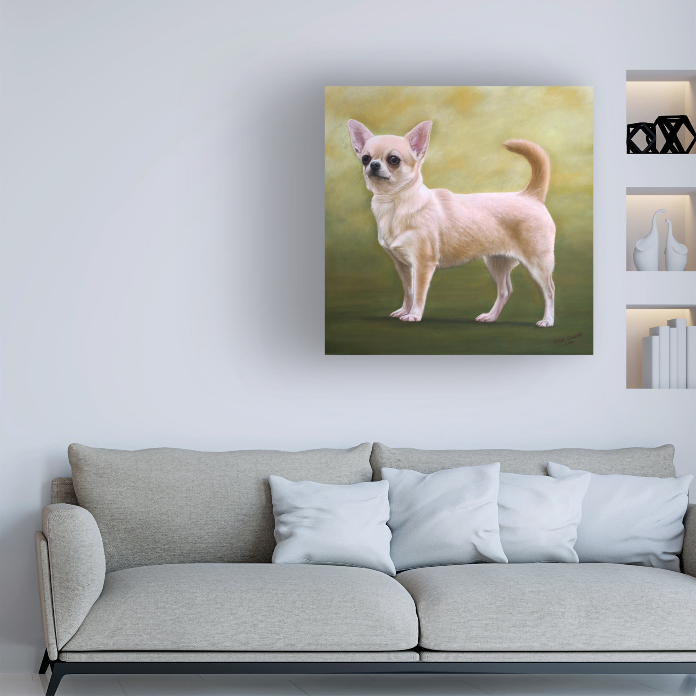 Steve Crockett 'Portrait Of A Chihuahua' Canvas Art