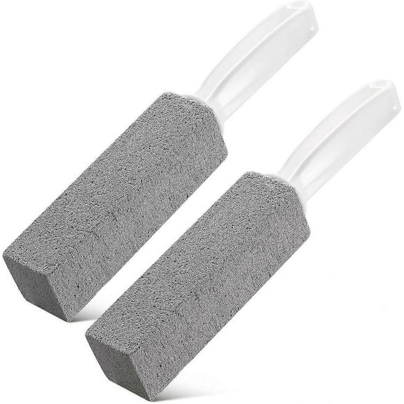 2 Pack Toilet Cleaner Hard Water Build Up Remover With Ergonomic Handle, Toilet Bowl Stain Ring Remover, Pumice Cleaning